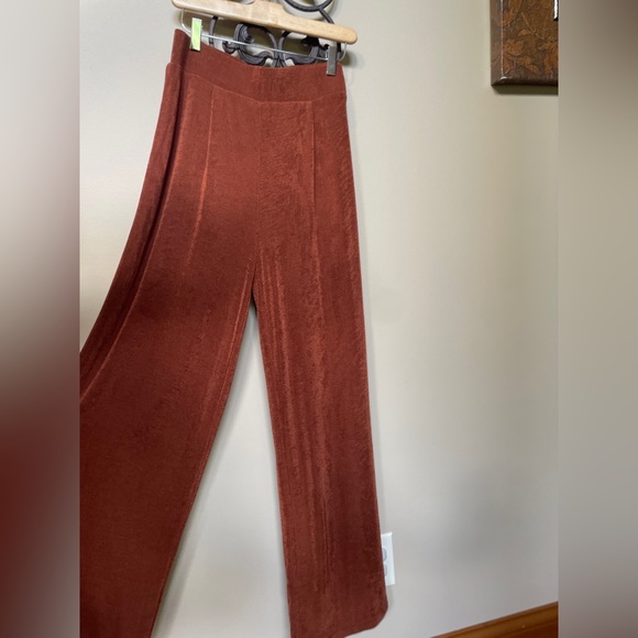🆕 NWT Boston Proper Metallic Knit Wide Leg Pant Copper Outfit - Picture 8 of 16